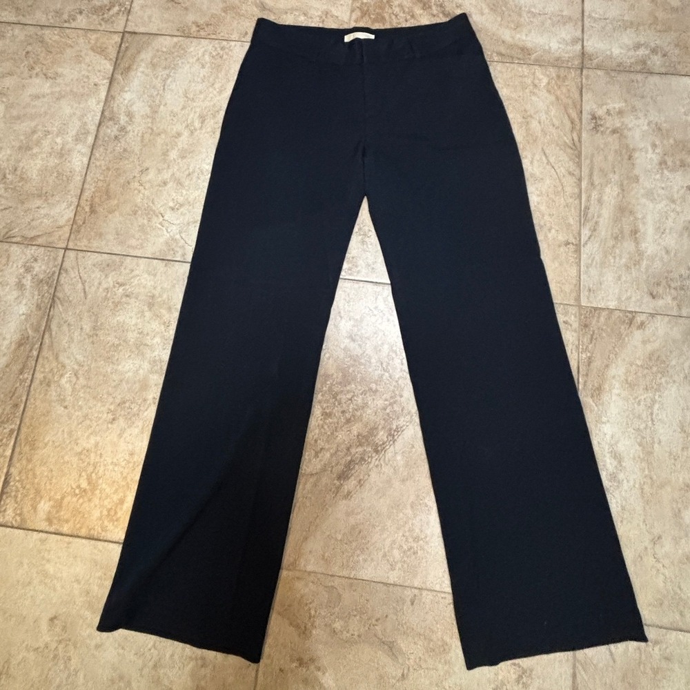 Michael Michael Kors Navy Blue Wide Leg Dress Pants Size 10 Stretch Trousers